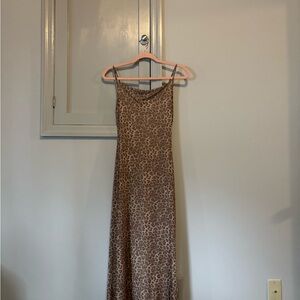 See You Monday Brown Leopard Maxi Dress